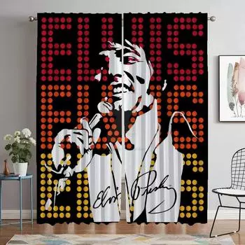 Elvis Anti-mosquito Curtains for Camera Elegant Room Curtains 2 Pieces Shades Living Room Curtain Tulle for Bedroom Partition W50xH70cmx2pcs-CL