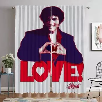 Elvis Elegant Room Curtains 2 Pieces Home Interior Curtains for Camera Window Curtain Tulle for Bedroom Partition Living Kitchen W50xH70cmx2pcs-CL