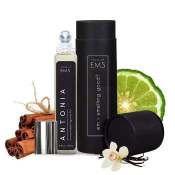 EM5™ Antonia Роликовый парфюм для мужчин | Безалкогольное | Концентрированное масло | 10 мл | Древесный Землистый Пряный | Роскошный подарок 10 ML