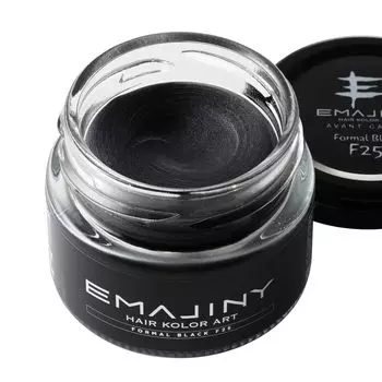 EMAJINY Formal Black Hair Color Wax Black 36g in hair that can be easily washed away with shampoo for a Gray hair gray hair gray hair care EMAJINY