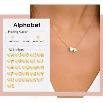 eManco DIY 3D Love-Ins стиль ожерелья: Персонализированная нелиняющая цепочка на ключицу для женщин