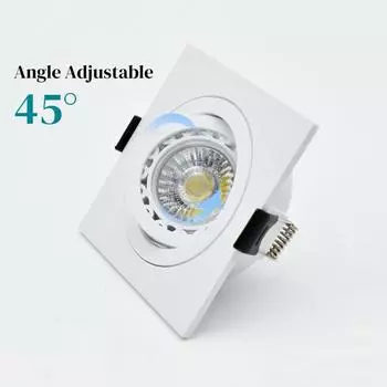 Embedded Square LED Halogen Lamp Base Holder GU10/MR16 Bulb Replaceable Plastic Bracket Ceiling Spotlight Mounting Frame Fitting GU10