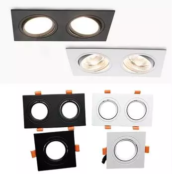 Встроенный квадратный точечный светильник. Светодиодный светильник с регулируемой яркостью. Потолочный светильник COB7W9W14W18W24W. Светодиодный потолочный светильник. Настенное освещение. 7W No Dimmable&Warm White 3000K