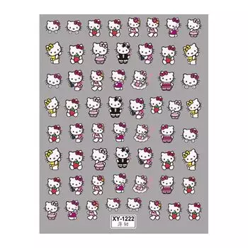 Embossed Design Hello Kitty Nail Sticker Nail Sticker 5D Nail Art Cute Sticker Y2K Cute DIY Perfect for Beginners Nail/Face/Smartphone Case/Handmade
