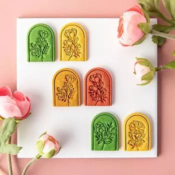 Embossed Mold Jewelry Making Mold Handmade Cutting Die Polymer Clay Cutter Mold Jewelry Making Style 9