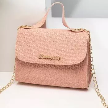 Сумка-цепочка с тиснением из искусственной кожи, большая вместимость, сумка для мобильного телефона через плечо для женщин 17x13x6cm белый