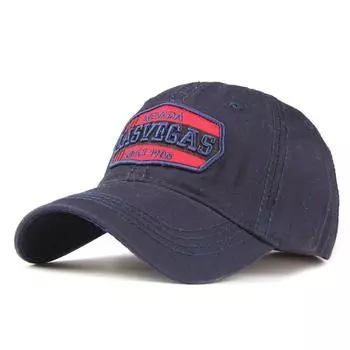Embroider LasVegas Letter Cotton Baseball Cap Men s Twill Hat Las Vegas American Baseball Cap K-style Navy blue
