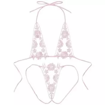 Embroidered bra set pearl pink SR70209-2