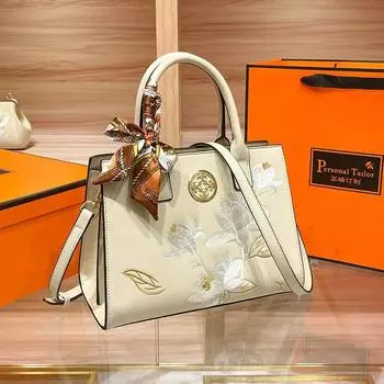 Вышитая китайская сумка для девочек, сумка через плечо, шарф, украшение, чистый цвет, новая мода, сто девушек, путешественниц