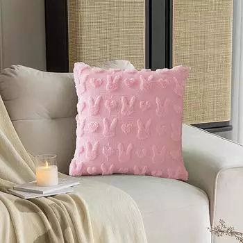 Embroidered Pillowcase Easter Sofa Pillowcase One Size розовый