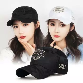 Вышитая кепка от солнца женская камуфляжная бейсболка для мужчин солнцезащитные козырьки рыболовная кепка козырек Mesh чёрный/золотой