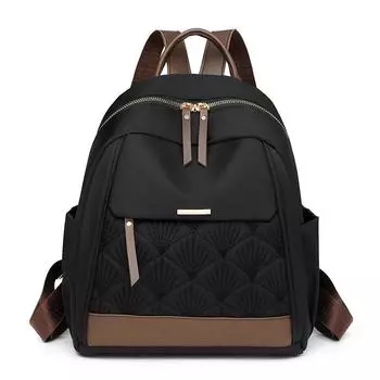 Embroidered Thread Backpack Ladies Backpack Large-capacity Travel Backpack чёрный