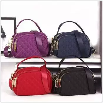 Embroidered Thread Women S Bag Shoulder Messenger Bag Handbag Small Square Bag Multi-Functional Oxford Versatile Shoulder Bag красный