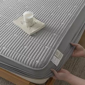 Embroidered Waterproof Mattress Pad Protector Skin-Friendly Durable Fitted Sheet Bed Cover Quilted Mat Cover 150/160/180/200/220 150x200x30cm