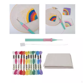 Наборы игл для вышивки, наборы дыроколов, нитевдевателей для чехлов для подушек, изготовление ковров A