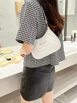 Сумка через плечо с вышивкой Fashion Hundred Trend для женщин белый