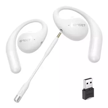 EMEET AirFlow Open Ear Wireless 2024 Инновационный беспроводной Bluetooth-блокиратор Включает съемный микрофон IPX5 Водонепроницаемость до 40 часов