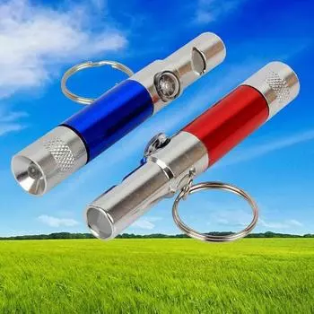 Emergency Hiking Tool Portable Keyring Keychain Outdoor Climbing Flashlight Compass Whistle 3-In-1