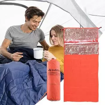 Emergency Sleeping Bag Lightweight Waterproof Thermal Sleeping Bag Survival Gear for Outdoor Survival Camping Supplies Stuff серебряный