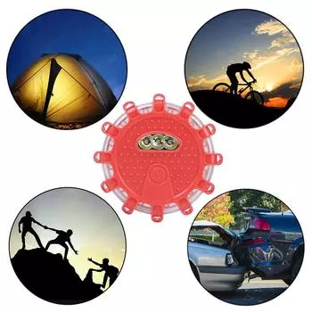 Emergency Strobe Flashing Lights Round Warning Beacon Super Bright LED Emergency car Lights Warning Lamp Safety Barricade Light красный