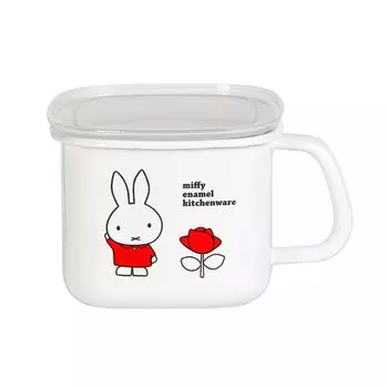 Emile Miffy Эмалированная квадратная кастрюля для бульона Устойчива к кислотам и не передает запахи Dick Bruna Поставляется с герметичной крышкой для удобного хранения GoodPlus+ 1,5 л