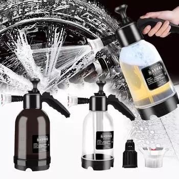 Емкость для мойки автомобиля емкостью 2 л, распылительная емкость, кастрюля, ручной генератор жидкости для мойки автомобилей, ручная распылительная емкость для автомойки высокого давления One Size чёрный