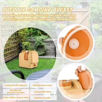 Емкость для воды для кемпинга с дозатором лосьона - 5 галлонов портативный водонос для кемпинга походов | Товары для пикника One Size жёлтый