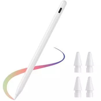 Емкостные ручки с магнитной зарядкой Высокочувствительная емкостная ручка с функцией наклона и нажатия белый