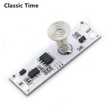 Емкостный сенсорный сенсорный переключатель постоянного тока 12 В постоянного тока, пружинный переключатель, светодиодный диммер, переключатель управления 9-24 В, 30 Вт, 3 А для умного дома, светодиодные ленты