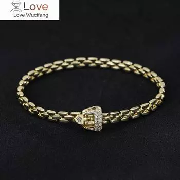 Изысканный браслет Emmaya для свадебной вечеринки в простом стиле для женщин и девочек, очаровательный наряд с высококачественным цирконием в подарок золотой