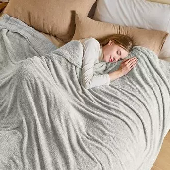 EMME 2-х слойная марлевая плавящаяся 3-слойная марлевая микрофибра теплая для дивана легкая накидка на колени всесезонная моющаяся для сна в сером цвете 152 x 203 см