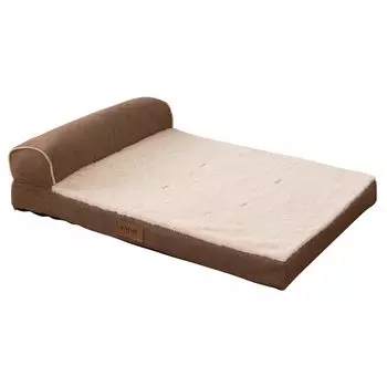 EMME Dog Pet Pet Pet Cushion with Cushioning High Cold Elderly Multiple Removable Large Pet 107 x 66 x 16 XL Size Bed, Bed, Sofa, Pillow, Properties, коричневый