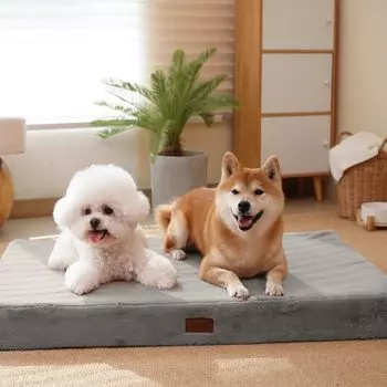 EMME теплая кровать для собак Luxury Touch Pet Faux Rabbit Fur Pet High для пожилых людей Multi Removable All Pet Bed для больших легких L Size Cushion, Bed, Bed,