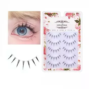 emotao false eyelashes natural upper eyelashes short outer corner eyelashes popular handmade actress eyelashes cosplay makeup mine type 5 pairs