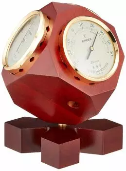 EMPEX Метеостанция, гигрометр, трио, стационарный, сделано в Японии, коричневый BM-633 13,5x11x11 см