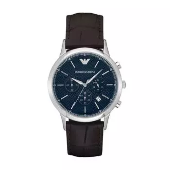 Emporio Armani AR2494 Платье коричневые кожаные часы мужские