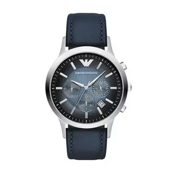 Emporio Armani Classic AR2473 синие кожаные аналоговые кварцевые модные часы мужские