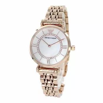 EMPORIO ARMANI Gianni Pink Gold Crystal Shell Bracelet Watch AR1909 Watch [Emporio Armani] Women s [Item]