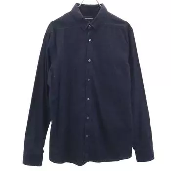 Emporio Armani Long sleeve Chambray Hidden Button down shirt L Indigo Men s Used