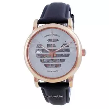 Emporio Armani Luigi Semi Skeleton Автоматические мужские часы AR60031 серебряный