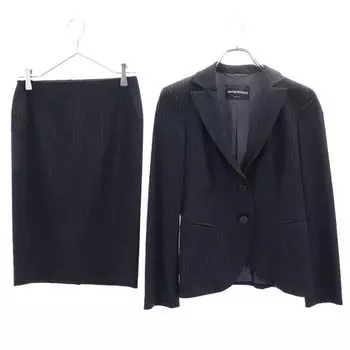 Emporio Armani Skirt suit Setup Top: 38 Bottom: 36 Black tailored jacket Women Used