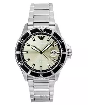 Emporio Armani World Explorer Мужские часы из нержавеющей стали, серый циферблат, кварцевые, AR11683, 100 м серый