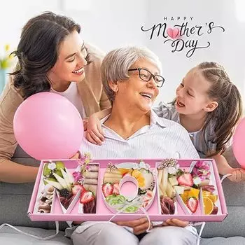 Empty Mother s Day MOM Cardboard Letter Fillable Box Floral Sweets Gifts Decorative Box чёрный