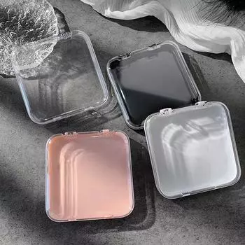 Пустая прозрачная упаковочная коробка для накладных ногтей, переносной пластиковый чехол для типсов