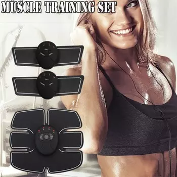 EMS ABS стимулятор мышц тонер для похудения мышц живота талии тонизирующий пояс A7 чёрный