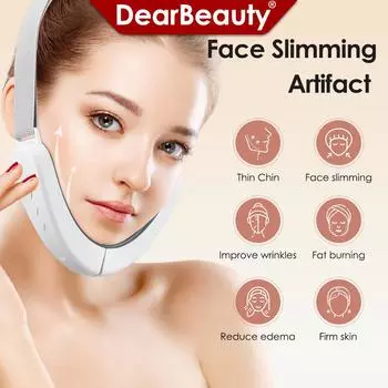 EMS Face Lifting Machine Microcurrent Face Lifter 12 Gears Facial Massager Vibration Slimming Firming V-Face Lift Device