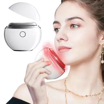 EMS массажер для лифтинга лица, электрическое скребковое устройство для красоты шеи, удаление морщин, уход за кожей, косметическое устройство, микротоковый интродьюсер белый