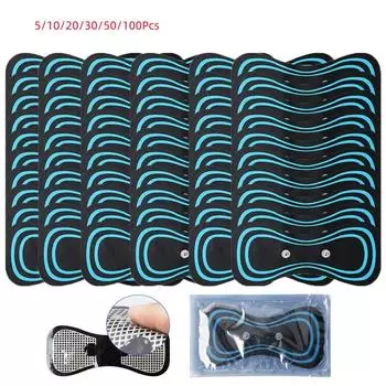 EMS патч для растягивания шеи, массажер для спины, наклейка для стимуляции мышц, импульсные пластыри для фитнеса, массажа, инструменты для облегчения боли в шее и теле 5PCS