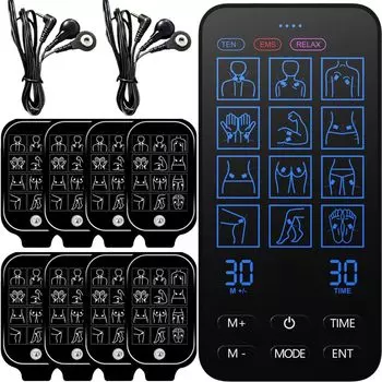 EMS стимуляция мышц всего тела 12 режимов 30 ступенчатая сила двухканальная спецификация зарядка ультралегкий портативный удобный подарок на день рождения