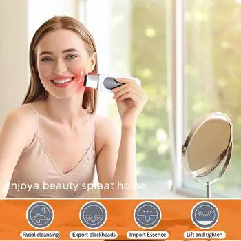 EMS Ultrasonic Cleaner Set Skin Scrubber Face Lifting Spatula Blackhead Remover Shovel Acne Pore Cleaning Facial Skin Care белый
